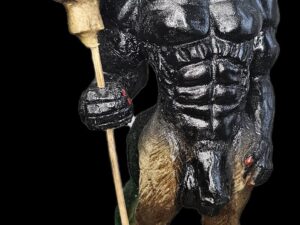 Statua Umbanda Diablo Exu Serpiente Nero 30 cm