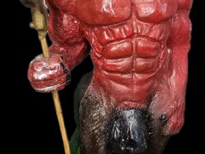 Statua Ubanda Diablo Exu Serpiente Rosso 30 cm.