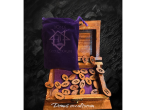 Cofanetto con Rune ovali in Legno