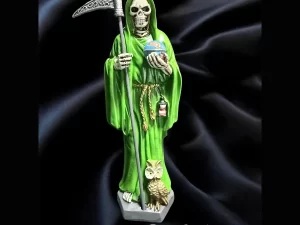 Santa Muerte Verde 20 cm.